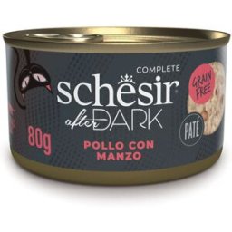 SCHESIR After Dark Patè Cat Lattina Multipack 12x80G POLLO CON MANZO