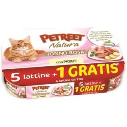 PETREET Natura Cat Lattina Multipack 6x70G TONNO ROSA CON PATATE