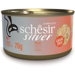 SCHESIR Silver Senior 11+ Lattina Multipack 12x70G POLLO