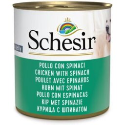 SCHESIR Dog Lattina Multipack 16x285G POLLO CON SPINACI