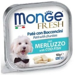 Monge Fresh Dog Vaschetta Multipack 32x100G MERLUZZO