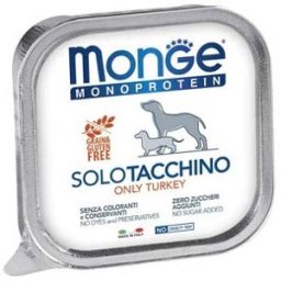 Monge Monoprotein Dog Vaschetta Multipack 24x150G TACCHINO