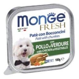 Monge Fresh Dog Vaschetta Multipack 32x100G POLLO E ORTAGGI