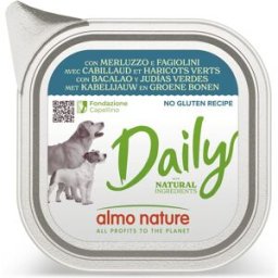 ALMO NATURE Daily Dog Vaschetta Multipack 32x100G MERLUZZO E FAGIOLINI