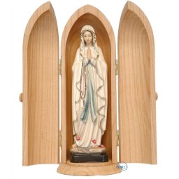 Madonna di Lourdes in nicchia (altezza Madonna) color