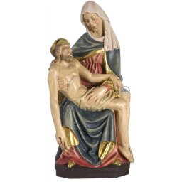 Scultura in legno Piet color