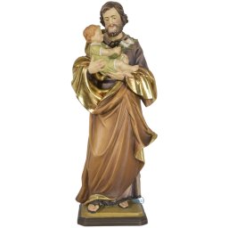 San Giuseppe con Bambino-Guido Reni in legno color
