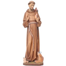 Scultura in legno San Francesco color