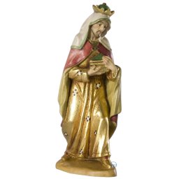 Scultura in legno Re Magio bianco color