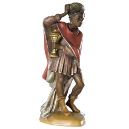 Scultura in legno Re Magio moro color