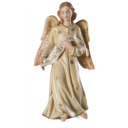 Scultura in legno Angelo Gloria color