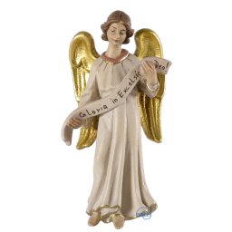 Scultura in legno Angelo Gloria color