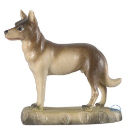 Scultura in legno Cane color