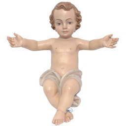 Scultura in legno Ges bambino color
