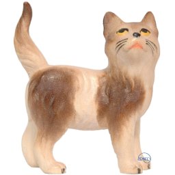 Scultura in legno Gatto in piedi color