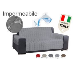 Copridivano 2 posti impermeabile ANTIMACCHIA tinta unita champagne made in Italy