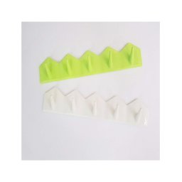 Trade Shop - Barra 5 Ganci 2.0kg Zig Zag Adesiva Appendini Plastica Appendiabiti Bambini Cucina -