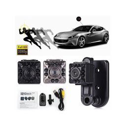 Trade Shop - Mini Dv Telecamera Spy Cam Videocamera Infrarossi Sq10 Full Hd 1920x1080 360° -