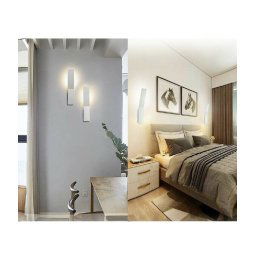 Trade Shop - Applique 20 Led A Parete 10w Moderno Lampada Luce Fredda 6500k Calda 3000k E22 -
