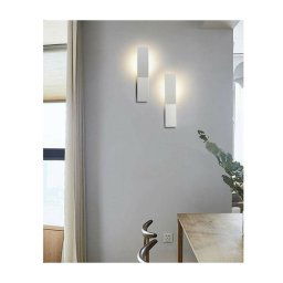 Trade Shop - Applique 20 Led A Parete 10w Moderno Lampada Luce Fredda 6500k Calda 3000k E22 - -bianco Caldo -