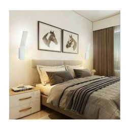 Trade Shop - Applique 20 Led A Parete 10w Moderno Lampada Luce Fredda 6500k Calda 3000k E22 - -bianco Freddo -