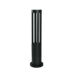 Trade Shop - Lampione Giardino Lampada 12 Watt Led Terra Esterno Ip65 Lampioncino Nero Es28 - -bianco Caldo -