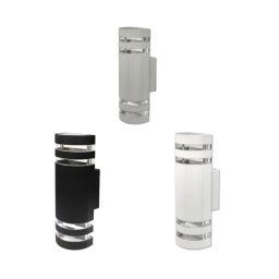 Trade Shop - Applique A Parete Per Esterno Doppia Emissione Di Luce Lampada Moderna Ip55 Es18 -