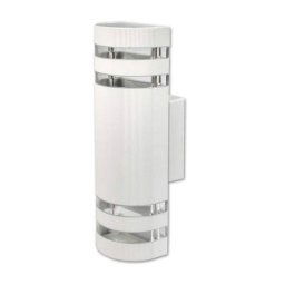 Trade Shop - Applique A Parete Per Esterno Doppia Emissione Di Luce Lampada Moderna Ip55 Es18 - Bianco