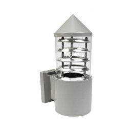 Trade Shop - Lampada A Parete Per Esterno Ip55 Lampioncino Muro Giardino Terrazzo E27 Es25 - Grigio