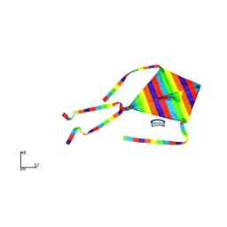 Trade Shop - Aquilone In Nylon Multicolore Righe Gioco Divertimento Bambini Estate 57 X 46 Cm -