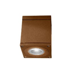 Trade Shop - Faretto Plafoniera Soffitto Led Gu10 Lampada Quadrata Esterno Impermeabile Corten -
