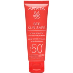 Apivita Bee Sun Safe Crema Viso Lenitiva Hydra Sensitive Pelli Sensibili SPF50+ 50 ml