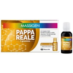 Massigen Pappa Reale Integratore Tonico Bambini e Anziani 10 Flaconcini