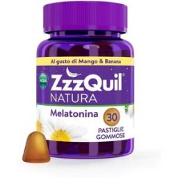 ZzzQuil Natura Melatonina Integratore Per Dormire, Mango e Banana 30 Gommose