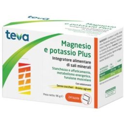 Teva Magnesio e Potassio Plus Integratore di Sali Minerali 24 Bustine