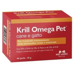 Krill Nbf Lanes Omega PET Integratore Malattie Infiammatorie Cani E Gatti 60 Perle