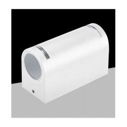 Trade Shop - Applique Esterno Per Parete Facciate Giardino Lampada Up&down Gu10 Ip54 Gn-wl062 - Bianco