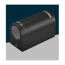 Trade Shop - Applique Esterno Per Parete Facciate Giardino Lampada Up&down Gu10 Ip54 Gn-wl062 - Nero