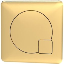 HudsonReed Pulsante Quadrato a Doppio Incasso - Ottone Spazzolato