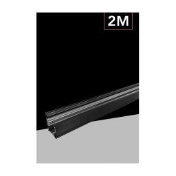 Trade Shop - Binario Trifase Bianco Nero Da 2 Metri Sistema Di Illuminazione Faretto Gf016-2m - Nero