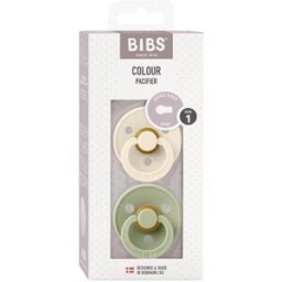 Set Di 2 Ciucci Bibs Colour Salvia E Avorio 6-18 m