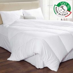 PIUMINO BIANCO ESTIVO MADE IN ITALY singolo anallergico microfibra effetto piuma