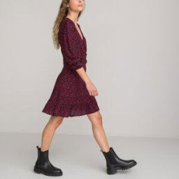 LA REDOUTE COLLECTIONS Abito maniche lunghe fluido, motivo floreale
