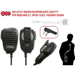SM-07/G7 MICRO/ALTOPARLANTE CON PTT PER MIDLAND G7, INTEK 5050, POLMAR SKUBA