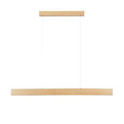 Sospensione lineare Led cct, Legno 40W 6400Lm 121,5X8X150Cm
