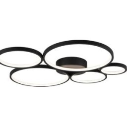 Trio Lighting Plafoniera 5 LED Rondo nero Trio