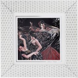 Beltrami Quadro Tango 30x30 cm con argento Miro Silver