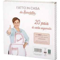 FATTO IN CASA da Benedetta 20 paia di fogli carta forno per fornetto Versilia