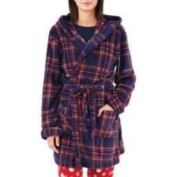 altri brand Vestaglia donna tartan blu taglia L/XL con scatola regalo