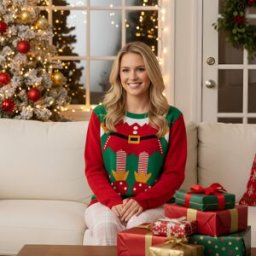 altri brand Maglione natalizio elfo donna, taglia XL